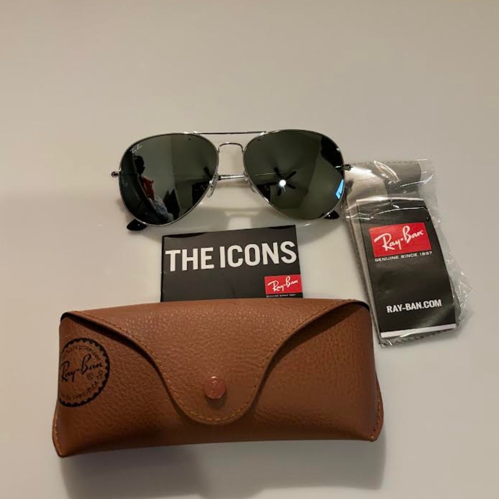 Ray-Ban Aviator Sunglasses RB3026 62-14mm Silver Frame Silver Mirror Lens